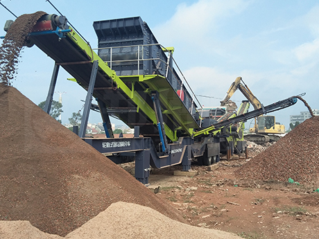 移動（dòng）式建築垃圾（jī）處理設備在荊州資源化率達（dá）95%